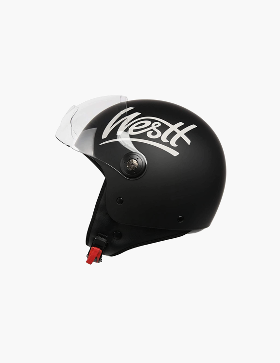 casco para moto negro mate mujer Westt
