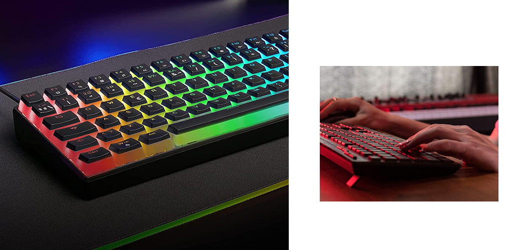teclados mecanicos gaming negro mate
